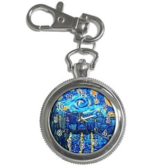 Starry Night Van Gogh Painting Art City Scape Key Chain Watches by Modalart