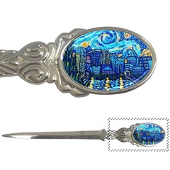 Starry Night Van Gogh Painting Art City Scape Letter Opener by Modalart