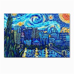 Starry Night Van Gogh Painting Art City Scape Postcards 5  X 7  (pkg Of 10) by Modalart