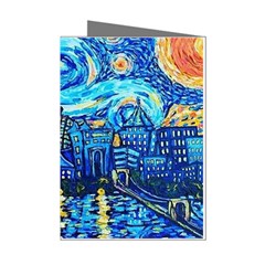 Starry Night Van Gogh Painting Art City Scape Mini Greeting Cards (pkg Of 8) by Modalart