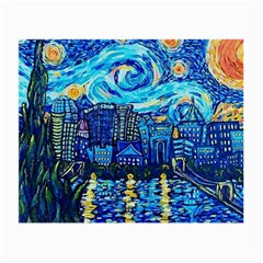 Starry Night Van Gogh Painting Art City Scape Small Glasses Cloth (2 Sides) by Modalart