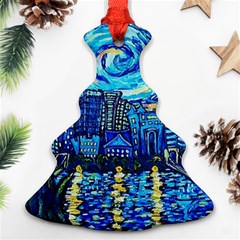 Starry Night Van Gogh Painting Art City Scape Ornament (christmas Tree)  by Modalart