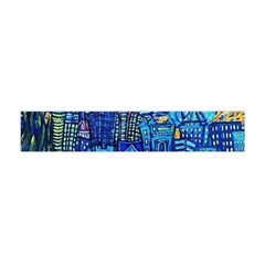 Starry Night Van Gogh Painting Art City Scape Premium Plush Fleece Scarf (mini) by Modalart