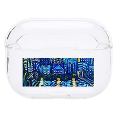 Starry Night Van Gogh Painting Art City Scape Hard Pc Airpods Pro Case by Modalart