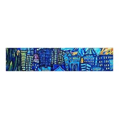 Starry Night Van Gogh Painting Art City Scape Velvet Scrunchie by Modalart