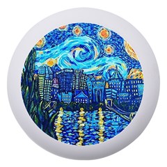 Starry Night Van Gogh Painting Art City Scape Dento Box With Mirror by Modalart