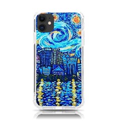 Starry Night Van Gogh Painting Art City Scape Iphone 11 Tpu Uv Print Case by Modalart