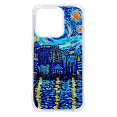 Starry Night Van Gogh Painting Art City Scape Iphone 14 Pro Tpu Uv Print Case by Modalart