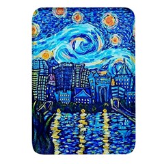 Starry Night Van Gogh Painting Art City Scape Rectangular Glass Fridge Magnet (4 Pack) by Modalart