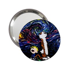 Cartoon Art Starry Night Van Gogh 2 25  Handbag Mirrors by Modalart