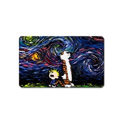 Cartoon Art Starry Night Van Gogh Magnet (name Card) by Modalart