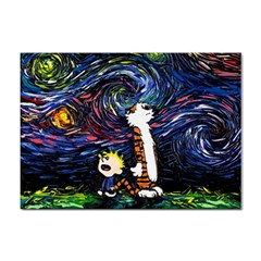 Cartoon Art Starry Night Van Gogh Sticker A4 (10 Pack) by Modalart