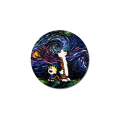 Cartoon Art Starry Night Van Gogh Golf Ball Marker (4 Pack) by Modalart