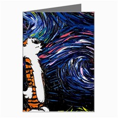 Cartoon Art Starry Night Van Gogh Greeting Card by Modalart