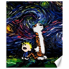 Cartoon Art Starry Night Van Gogh Canvas 20  X 24  by Modalart