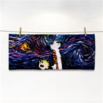 Cartoon Art Starry Night Van Gogh Hand Towel Front