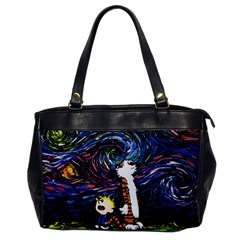 Cartoon Art Starry Night Van Gogh Oversize Office Handbag by Modalart