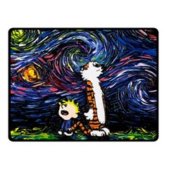 Cartoon Art Starry Night Van Gogh Fleece Blanket (small) by Modalart