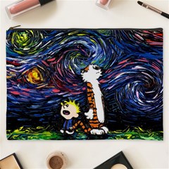 Cartoon Art Starry Night Van Gogh Cosmetic Bag (xxxl) by Modalart