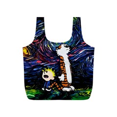 Cartoon Art Starry Night Van Gogh Full Print Recycle Bag (s) by Modalart