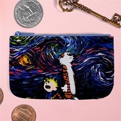 Cartoon Art Starry Night Van Gogh Large Coin Purse by Modalart