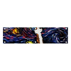 Cartoon Art Starry Night Van Gogh Banner And Sign 4  X 1  by Modalart