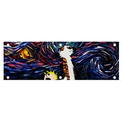 Cartoon Art Starry Night Van Gogh Banner And Sign 6  X 2  by Modalart