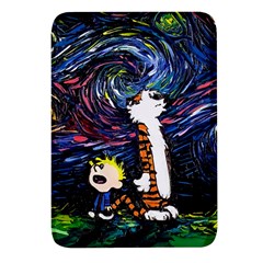 Cartoon Art Starry Night Van Gogh Rectangular Glass Fridge Magnet (4 Pack) by Modalart