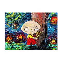 Cartoon Starry Night Vincent Van Gogh Sticker A4 (10 Pack) by Modalart