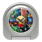 Cartoon Starry Night Vincent Van Gogh Travel Alarm Clock Front