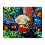 Cartoon Starry Night Vincent Van Gogh Small Glasses Cloth Front