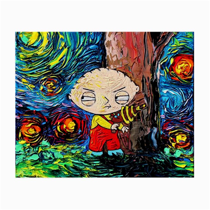 Cartoon Starry Night Vincent Van Gogh Small Glasses Cloth