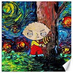 Cartoon Starry Night Vincent Van Gogh Canvas 16  X 16  by Modalart