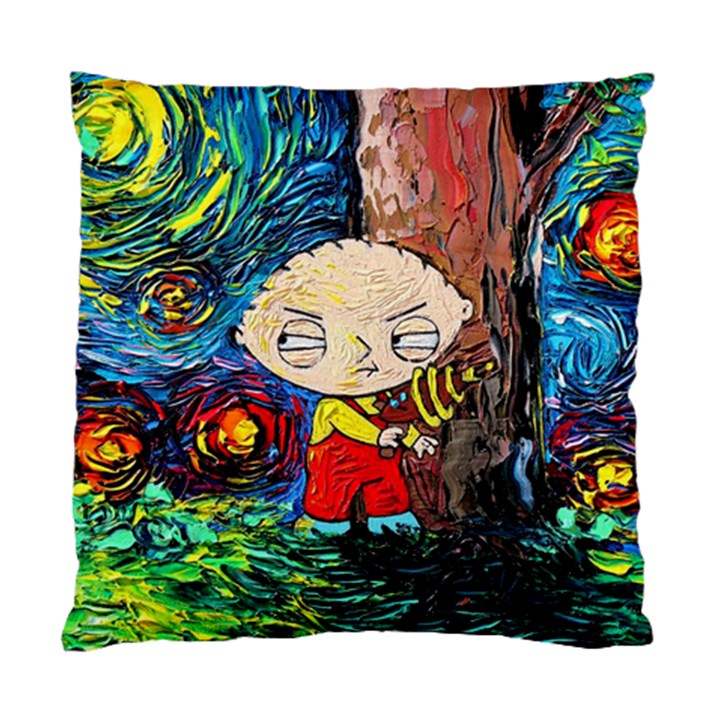 Cartoon Starry Night Vincent Van Gogh Standard Cushion Case (One Side)