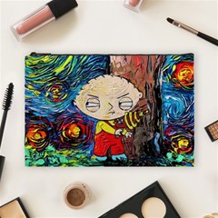 Cartoon Starry Night Vincent Van Gogh Cosmetic Bag (large) by Modalart