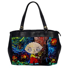 Cartoon Starry Night Vincent Van Gogh Oversize Office Handbag by Modalart