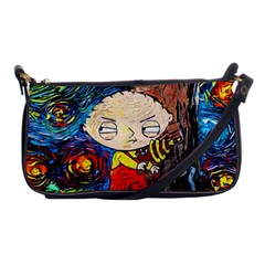 Cartoon Starry Night Vincent Van Gogh Shoulder Clutch Bag by Modalart