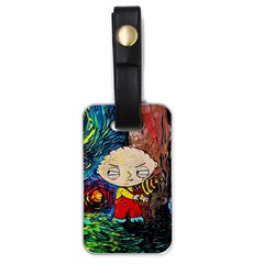 Cartoon Starry Night Vincent Van Gogh Luggage Tag (one Side) by Modalart