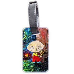 Cartoon Starry Night Vincent Van Gogh Luggage Tag (two Sides) by Modalart