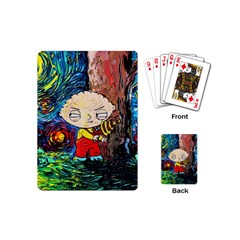 Cartoon Starry Night Vincent Van Gogh Playing Cards Single Design (mini) by Modalart