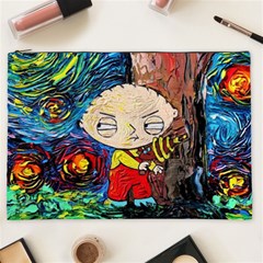 Cartoon Starry Night Vincent Van Gogh Cosmetic Bag (xxl) by Modalart