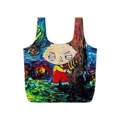 Cartoon Starry Night Vincent Van Gogh Full Print Recycle Bag (s) by Modalart