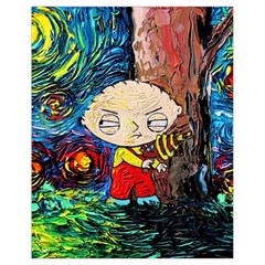 Cartoon Starry Night Vincent Van Gogh Drawstring Bag (small) by Modalart