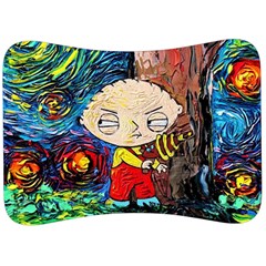 Cartoon Starry Night Vincent Van Gogh Velour Seat Head Rest Cushion by Modalart