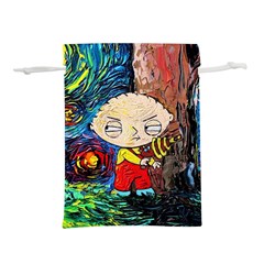 Cartoon Starry Night Vincent Van Gogh Lightweight Drawstring Pouch (m) by Modalart