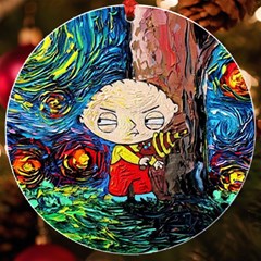 Cartoon Starry Night Vincent Van Gogh Uv Print Acrylic Ornament Round