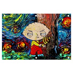 Cartoon Starry Night Vincent Van Gogh Banner And Sign 6  X 4  by Modalart