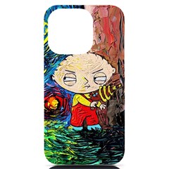 Cartoon Starry Night Vincent Van Gogh Iphone 14 Pro Black Uv Print Case by Modalart