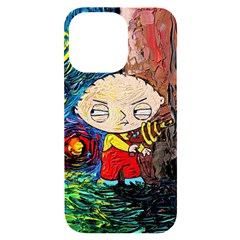 Cartoon Starry Night Vincent Van Gogh Iphone 14 Pro Max Black Uv Print Case by Modalart