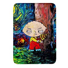 Cartoon Starry Night Vincent Van Gogh Rectangular Glass Fridge Magnet (4 Pack) by Modalart